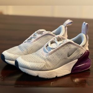 Nike Air Max 270 - Pure Platinum/Metallic Silver/Violet Frost - Size 1